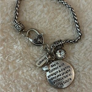 Silver Inspirational Charm Bracelet